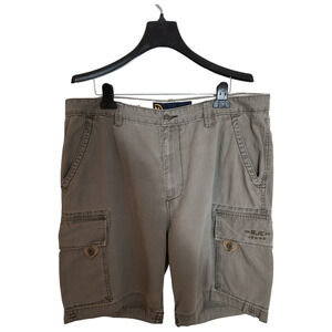 Nautica Jeans Co Cargo Shorts Men's Size 38 Green Flat Front pockets 10" Inseam